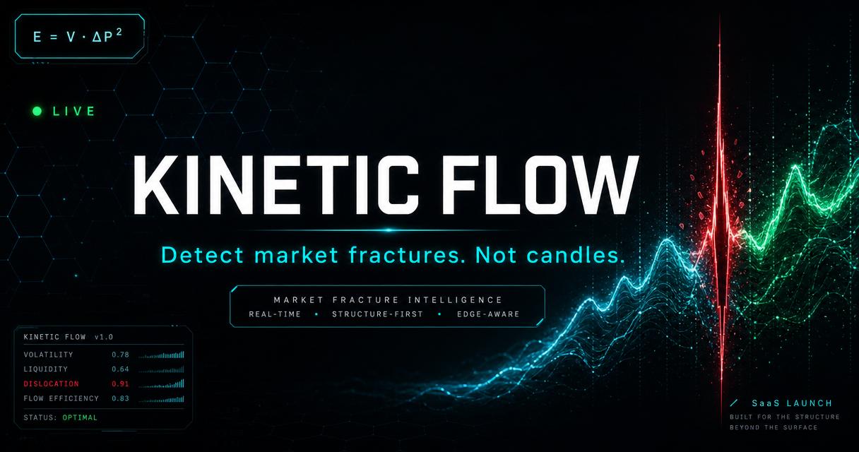 Aperçu du dashboard Kinetic Flow — Top 10 Kinetic Alpha, jauge d'énergie et terminal opérationnel